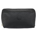 GUCCI Micro GG Supreme Clutch Bag PVC Black Gold 014 58 0198 Auth mr2532-13