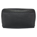 GUCCI Micro GG Supreme Clutch Bag PVC Black Gold 014 58 0198 Auth mr2532-2