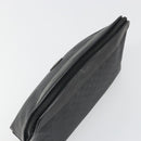 GUCCI Micro GG Supreme Clutch Bag PVC Black Gold 014 58 0198 Auth mr2532-5