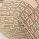 FENDI Zucchino Canvas Mamma Baguette Hand Bag Pink Gold Auth mr2533-9