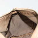 FENDI Zucchino Canvas Mamma Baguette Hand Bag Pink Gold Auth mr2533-21