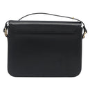 CELINE Shoulder Bag Leather Black Gold Auth mr2534-2