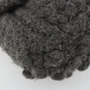 FENDI Mamma Baguette Shoulder Bag Knitted Fabrics Gray Silver Auth mr2538A-16