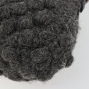 FENDI Mamma Baguette Shoulder Bag Knitted Fabrics Gray Silver Auth mr2538A-17