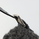 FENDI Mamma Baguette Shoulder Bag Knitted Fabrics Gray Silver Auth mr2538A-19