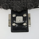 FENDI Mamma Baguette Shoulder Bag Knitted Fabrics Gray Silver Auth mr2538A-9