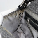 FENDI Mamma Baguette Shoulder Bag Knitted Fabrics Gray Silver Auth mr2538A-24