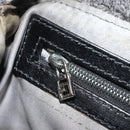 FENDI Mamma Baguette Shoulder Bag Knitted Fabrics Gray Silver Auth mr2538A-25