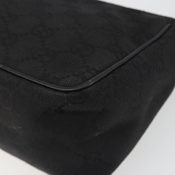 GUCCI GG Canvas Hand Bag Black Gold 106644 Auth mr2539A