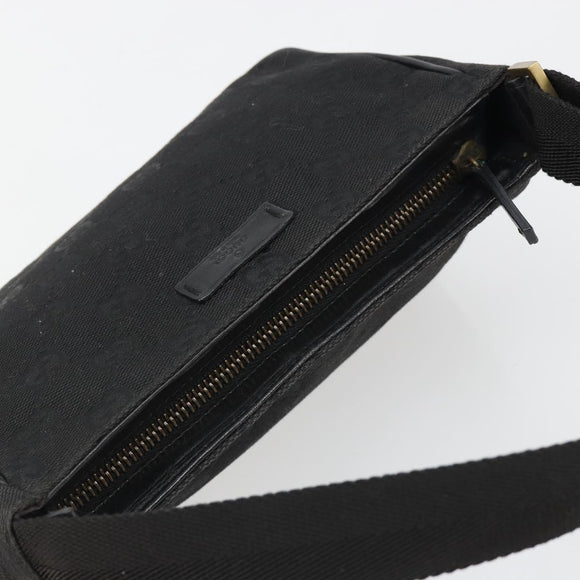 GUCCI GG Canvas Hand Bag Black Gold 106644 Auth mr2539A