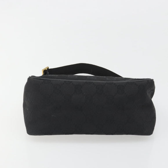 GUCCI GG Canvas Hand Bag Black Gold 106644 Auth mr2539A