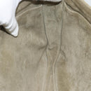 CHANEL Shoulder Bag Suede Leather Khaki Silver CC Auth mr2540A-19