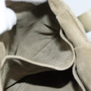 CHANEL Shoulder Bag Suede Leather Khaki Silver CC Auth mr2540A-22