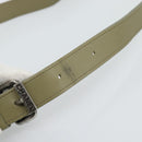 CHANEL Shoulder Bag Suede Leather Khaki Silver CC Auth mr2540A-9