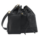 CHANEL Shoulder Bag Caviar Skin Black Gold CC Auth mr2541A-1