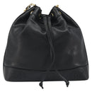 CHANEL Shoulder Bag Caviar Skin Black Gold CC Auth mr2541A-13
