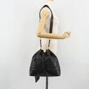 CHANEL Shoulder Bag Caviar Skin Black Gold CC Auth mr2541A-23