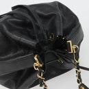 CHANEL Shoulder Bag Caviar Skin Black Gold CC Auth mr2541A-6