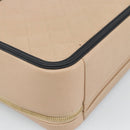 CHANEL CC Filigree Vanity Hand Bag Caviar Skin 2way Beige Gold CC Auth mr2542M-15