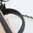 CHANEL CC Filigree Vanity Hand Bag Caviar Skin 2way Beige Gold CC Auth mr2542M-8