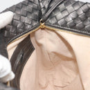 BOTTEGA VENETA INTRECCIATO Hand Bag Leather Silver Gold Auth mr2543A-18