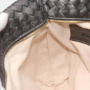 BOTTEGA VENETA INTRECCIATO Hand Bag Leather Silver Gold Auth mr2543A-19