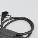 BOTTEGA VENETA INTRECCIATO Hand Bag Leather Silver Gold Auth mr2543A-8