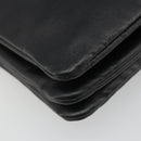 CELINE Trio Shoulder Bag Leather Black Gold Auth mr2544V-11