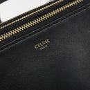CELINE Trio Shoulder Bag Leather Black Gold Auth mr2544V-14
