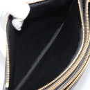 CELINE Trio Shoulder Bag Leather Black Gold Auth mr2544V-16