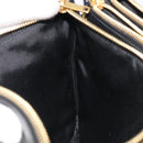 CELINE Trio Shoulder Bag Leather Black Gold Auth mr2544V-17