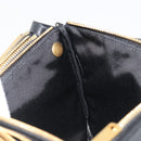 CELINE Trio Shoulder Bag Leather Black Gold Auth mr2544V-18