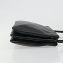 CELINE Trio Shoulder Bag Leather Black Gold Auth mr2544V-4