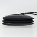 CELINE Trio Shoulder Bag Leather Black Gold Auth mr2544V-9