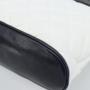 CHANEL Matelasse Chain Shoulder Bag Leather White Gold CC Auth mr2545V-10