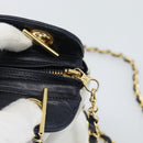 CHANEL Matelasse Chain Shoulder Bag Leather White Gold CC Auth mr2545V-14