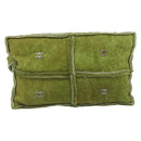 CHANEL Clutch Bag Mouton Green Silver CC Auth mr2548A-2