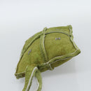 CHANEL Clutch Bag Mouton Green Silver CC Auth mr2548A-4