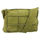 CHANEL Shoulder Bag Mouton Green Silver CC Auth mr2549V-1