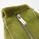 CHANEL Shoulder Bag Mouton Green Silver CC Auth mr2549V-14