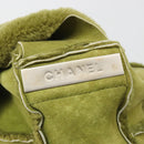 CHANEL Shoulder Bag Mouton Green Silver CC Auth mr2549V-15