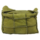 CHANEL Shoulder Bag Mouton Green Silver CC Auth mr2549V-3