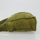 CHANEL Shoulder Bag Mouton Green Silver CC Auth mr2549V-5