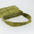 CHANEL Shoulder Bag Mouton Green Silver CC Auth mr2549V-7