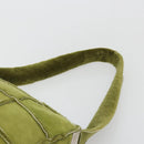 CHANEL Shoulder Bag Mouton Green Silver CC Auth mr2549V-8