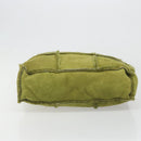 CHANEL Shoulder Bag Mouton Green Silver CC Auth mr2549V-9
