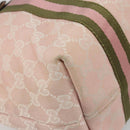 GUCCI GG Canvas Sherry Line Tote Bag Pink Gold 137396 Auth mr2550A-14