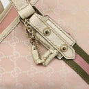 GUCCI GG Canvas Sherry Line Tote Bag Pink Gold 137396 Auth mr2550A-17