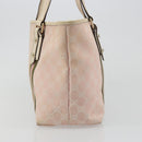 GUCCI GG Canvas Sherry Line Tote Bag Pink Gold 137396 Auth mr2550A-3