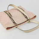 GUCCI GG Canvas Sherry Line Tote Bag Pink Gold 137396 Auth mr2550A-6